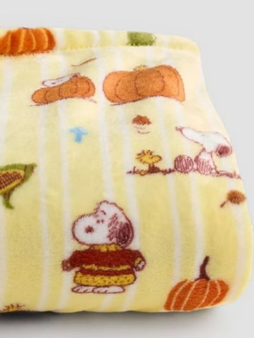 Brand New 5' x 6' The Big One Peanuts Harvest Plush Throw Blanket - Picture 4 of 11